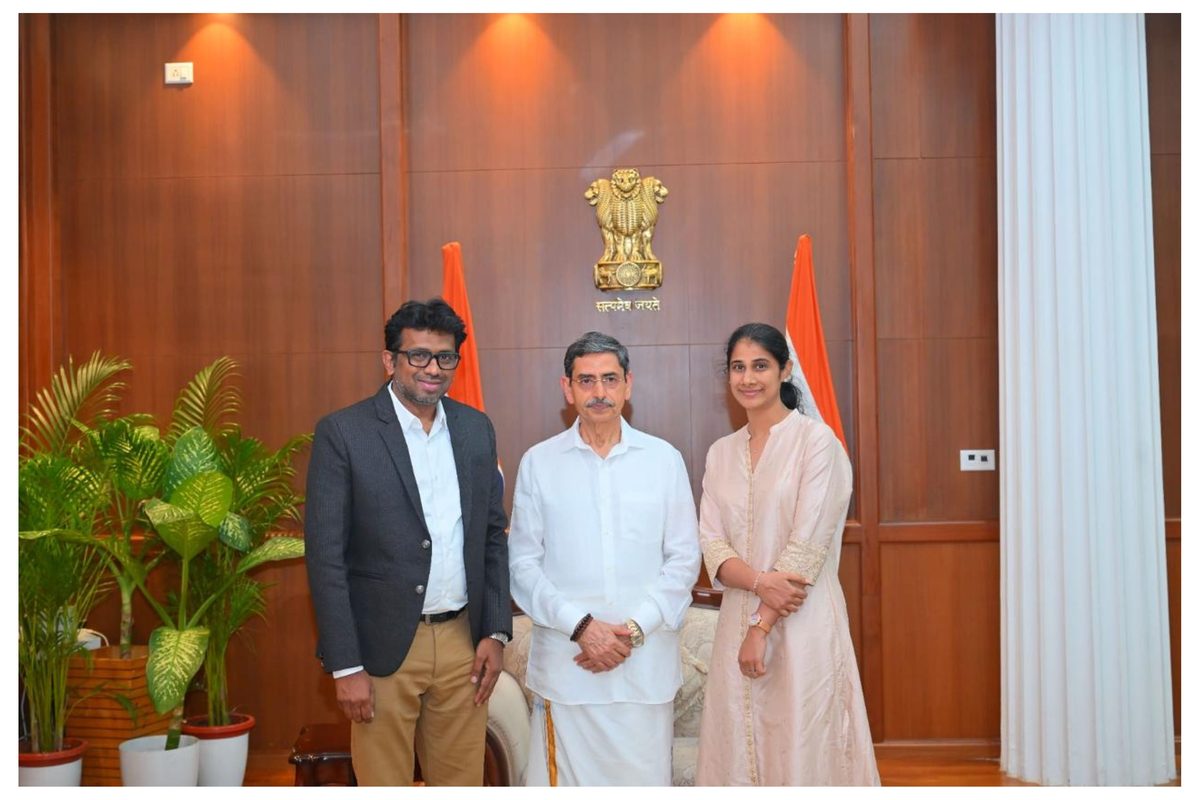 Dharaneetharan with leaders and changemakers